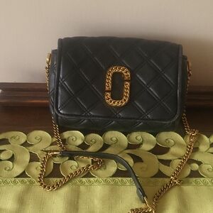 The Status Marc Jacobs Quilted Bag with Brass-tone Gold Accents